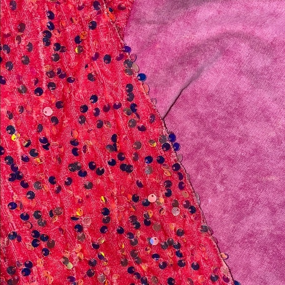 Bibi Pink Sweater with Pink Patterned Sleeves - Picture 4 of 8